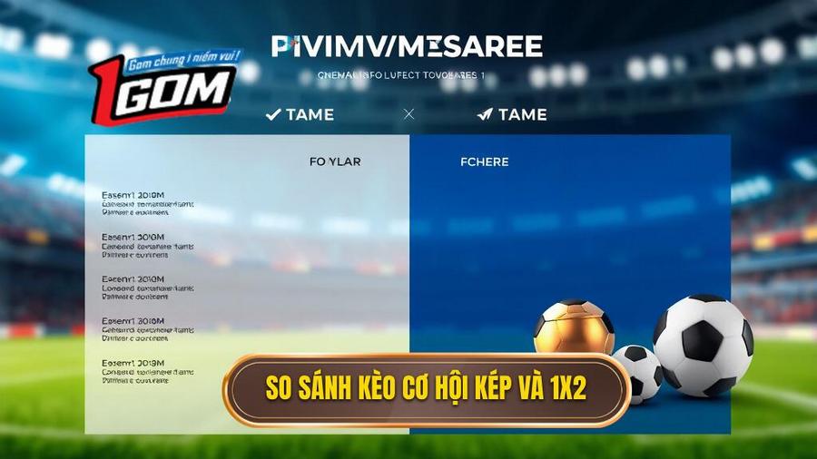 Bảng so sánh Kèo cơ hội kép và Kèo Châu Âu (1x2)